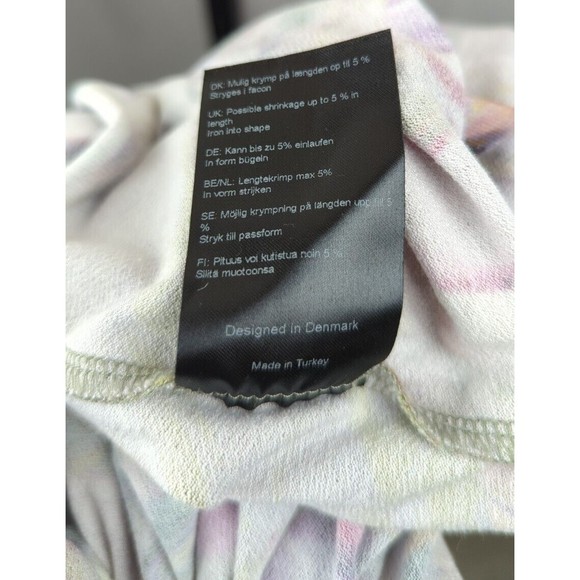 Bitte Kai Rand Faux Wrap Dress Abstract Pattern Wearable Art Colorful Long Slv M - Picture 6 of 6